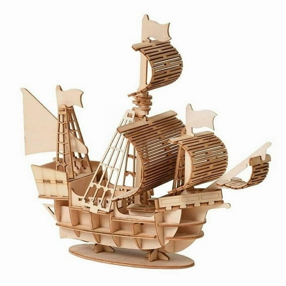 (Clearance) XIANXIAN 3D Wooden Sailing Model Puzzle Model Kit to Build for Adults & Teens Cut Assembly DIY Kit to Paint for Decoration Classic Wood Model Kit