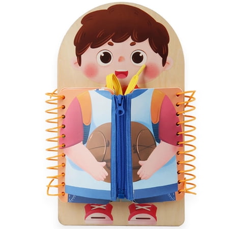 (Clearance)XIANXIAN Learn to Dress Boards Educational Shoe Tying for Kids Learn to Button Buckle Zip Snap Multilayered Montessori Toys for Preschool Toddler 38 Years Old Boy Learn to Dress
