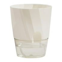 (Clearance) XIANXIAN Plastic Self Watering Pots, Clear African Violet Pots for Indoor Plants, Automatic-Watering Planter with Drainage, Wick Rope, Windowsill Gardens, Herb, Orchid