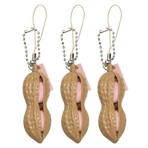 (Clearance) XIANXIAN Squeeze Keychain Fidget Toys for Skin Picking, Peanut Pod Sensory Fidget Toys,Peanut Poppers Fidget Toy,Stress Relief Toys,Party Favors