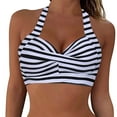 thumbnail image 1 of Clearance！！ XLZWNU Tummy Control Swimsuits Women Lace Up Swimwear Tops Underwire Full Coverage Bikini Top Push Up Swim Crop Top Tie Back Bathing Suit Tops Gray M, 1 of 4