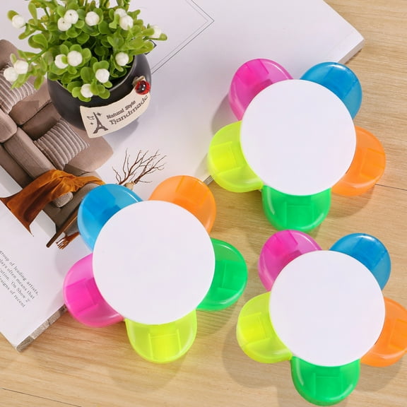 Clearance!XTORKIT 3Pc Highlighters Assorted Colors,Glitter Highlighter,Scented Flower Highlighters,Multi Highlighter in One Pen for Office Stationery Aesthetic Supplies,5 Colors