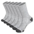 thumbnail image 1 of XYBOMB Stance Socks Men,Hiking Socks Men's Solid Comfort Breathable Wrap Basketball Athletic Socks 5-Pack,Basketball Socks,Crew Socks Gray One Size, 1 of 8