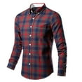 thumbnail image 1 of Clearance Xuniizn Flannel Shirt for Men Cotton Fashion Casual Flannel Button Down Flannel Shirts Long Sleeve Plaid Printed Casual Comfy Flannel with Pockets, Gifts for Men, 1 of 8