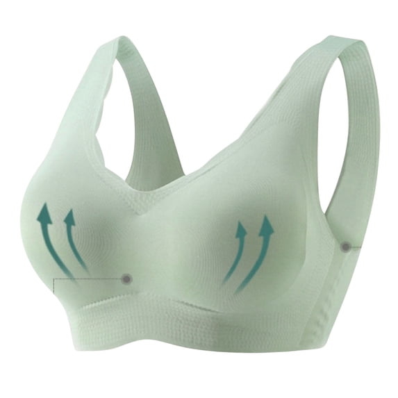 Xunlbb Wireless Bras Plus Size Women Comfort Beautiful Back Seamless Seamless Bras Wireless Push UpT-shirt Bras Bralettes Thin Soft Everyday Bra(Green,S)