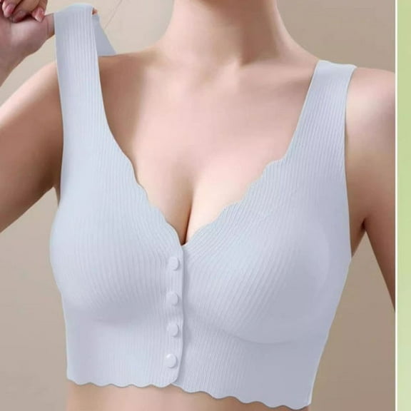 Clearance Xunlbb Wireless Bras Plus Size Women Fashion Sports Bra Wire Underwear Bra Everyday Underwear(White,L)