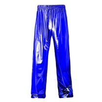 YLSDY Mens Metallic Pants Disco Outfit Drawstring Waistband Stylish Trousers Sequin Joggers with Pockets Blue L
