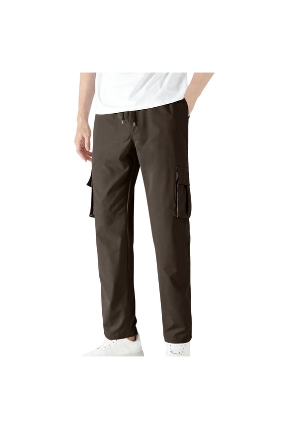 Sports Outdoor Trousers for Men Casual 2025 Fashion Spring and Winter Sports Long Pants Lounge Joggers Pants Trousers Brown 4
