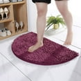 thumbnail image 1 of YOBOLK Bathroom Rugs,Bath Mat,Chenille Half Round Carpet Water Absorbing Foot Mat Bathroom Entrance Floor Mat Bedroom Toilet Bathroom Non Slip Mat Household 35x50cm, 1 of 6