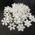 thumbnail image 1 of Clearance YOHOME 50Pcs White Wood Snowflakes Christmas Decoration for Home Xmas Tree Ornaments Pendants Hanging New Year Decorations B, 1 of 3