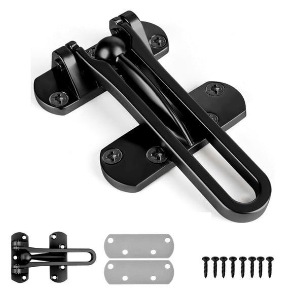 Clearance YOHOME Door Reinforcement Protection Device, Child Lock Device for Front and Inner Doors Black