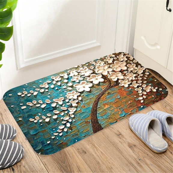 Clearance! YOHOME Rectangle Non-Slip Door Mat Bedroom Kitchen Entrance Print Floor Mat Doormats