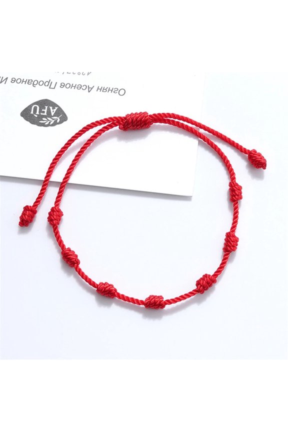 Clearance! YOHOME Red String Bracelets 7 Knots String Bracelet Good Luck Red Friendship Bracelet