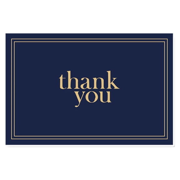 Clearance YOHOME Thank You Cards Notes Navy Blue & Gold Blank Note with Envelopes G