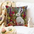 thumbnail image 1 of Clearance! YZEGDCH Easter Rabbit Pillow Covers 18"x18" Spring Farmhouse Pillow Covers for Sofa & Bed Farmhouse Home Decor Easter Gift, 1 of 6