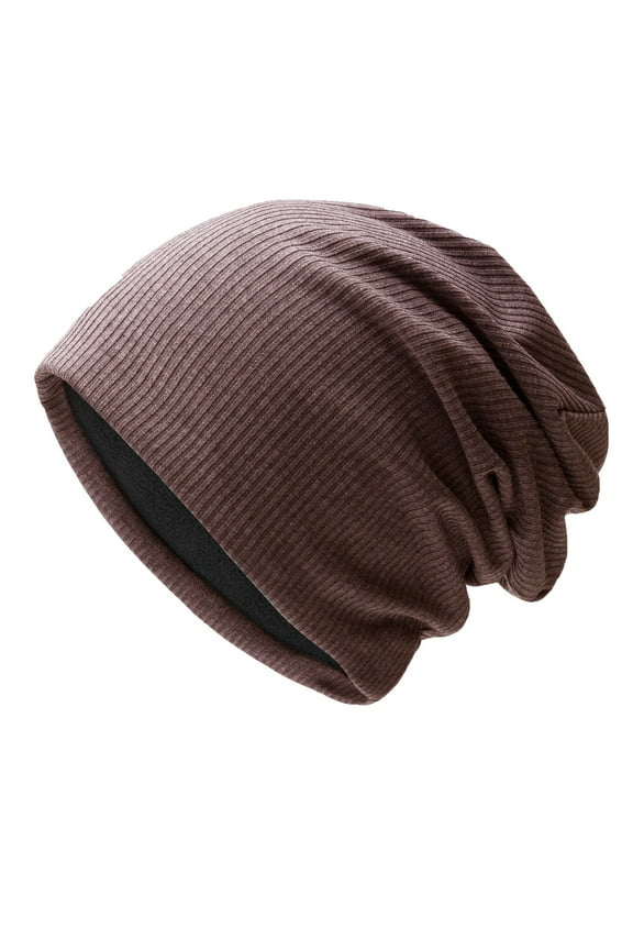 Clearance! Yajing Baseball Caps Men Men's and Lightweight Slouch Beanie Solid Color Knitted Hats Soft Hat for Autumn and Winter One Size Brown
