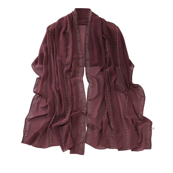 Yajing Hair Bandanas for Women A Purple Women'S Solid Color Crinkled Hat with Muslim Ethnic Hijab