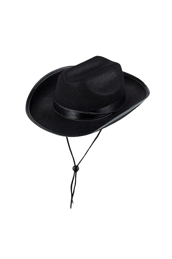 Clearance! Yajing Hats for Men Cowboy Hat Wide Brim Hats Hats for Fancy Dress Dress Up Party One Size Black