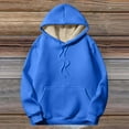 thumbnail image 1 of Clearance! Yajing Hoodies for Women Gnveub Women's Casual Winter Warm Fleece Lined Hooded Sweatshirt Thick Pullover Plus with Pockets Oversized Hoodies for Women Blue Xxxxxxxl, 1 of 4