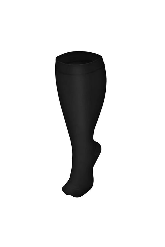 Clearance! Yajing Knee High Stockings for Women Plus Size Solid Color All Season Versatile and Comfortable Casual Sports Pressure Stockings Xxxl Black