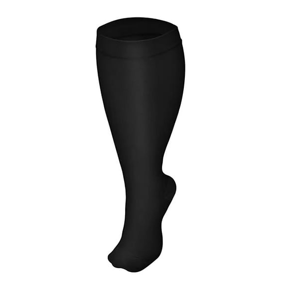 Clearance! Yajing Knee High Stockings for Women Plus Size Solid Color All Season Versatile and Comfortable Casual Sports Pressure Stockings Xxl Black