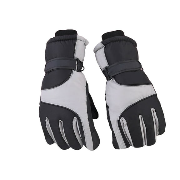 Yajing Mittens for Women Gray One Size Winter Gloves Outdoor Adult Men Women Snow Skating Snowboarding Windproof Warm Solid Ski Gloves