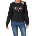 thumbnail image 1 of Clothing 2025 Yajing Oversized Sweatshirt for Women Crewneck Sweatshirts Women Fleece Sweatshirt Funny Teacher Life Crewneck Pullover Tops Casual Mama Sweater S Black, 1 of 6