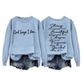 thumbnail image 1 of Clothing 2025 Yajing Oversized Sweatshirt for Women God Says I Am Sweatshirt for Women Winter Sweatshirt Cold Crewneck Sweatshirt Sweatshirt for Women Blue L, 1 of 4