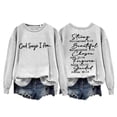 thumbnail image 1 of Clothing 2025 Yajing Oversized Sweatshirt for Women God Says I Am Sweatshirt for Women Winter Sweatshirt Cold Crewneck Sweatshirt Sweatshirt for Women White Xl, 1 of 4