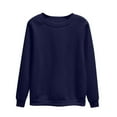 thumbnail image 1 of Clearance! Yajing Crewneck Sweatshirts Women Sweatshirt for Women Pullover Plain Versatile Sweatshirt Without Hood Large Sizes Basic Casual Crew Neck Jumper M Blue, 1 of 5