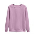 thumbnail image 1 of Clearance! Yajing Crewneck Sweatshirts Women Sweatshirt for Women Pullover Plain Versatile Sweatshirt Without Hood Large Sizes Basic Casual Crew Neck Jumper Xxl Purple, 1 of 5