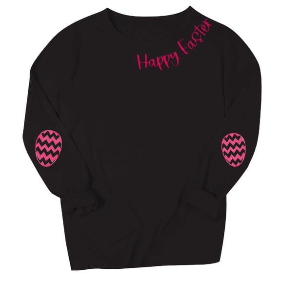 Clothing! Yajing Oversized Sweatshirt for Women Sweatshirt for Women Happly Easter Sweat Shirts for Easter Eggs Graphic Loose Fit Crew Neck L Black