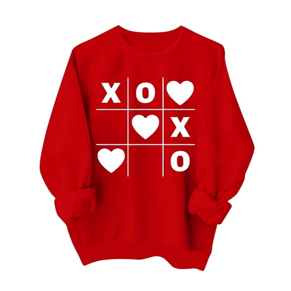 Clothing 2025 Yajing Oversized Sweatshirt for Women Sweatshirt for Women Valentines Day Gifts Heart Sweater Shirts Love Heart Red Crewneck Xl Pink
