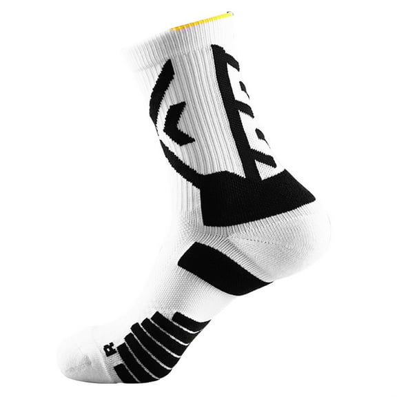 Yajing Wool Socks for Women One Size White Basketball Socks Cushioned Athletic Sports Crew Socks for Men & Women