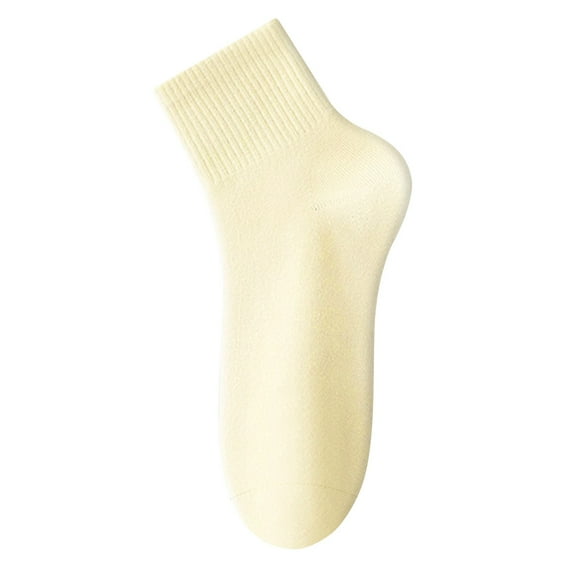 Clearance! Yajing Slipper Socks One Size Yellow Women Thin Cotton Socks Breathable Athletic Casual Crew Socks Toe Women Above Ankle Crew Socks Comfort Running Socks for Women