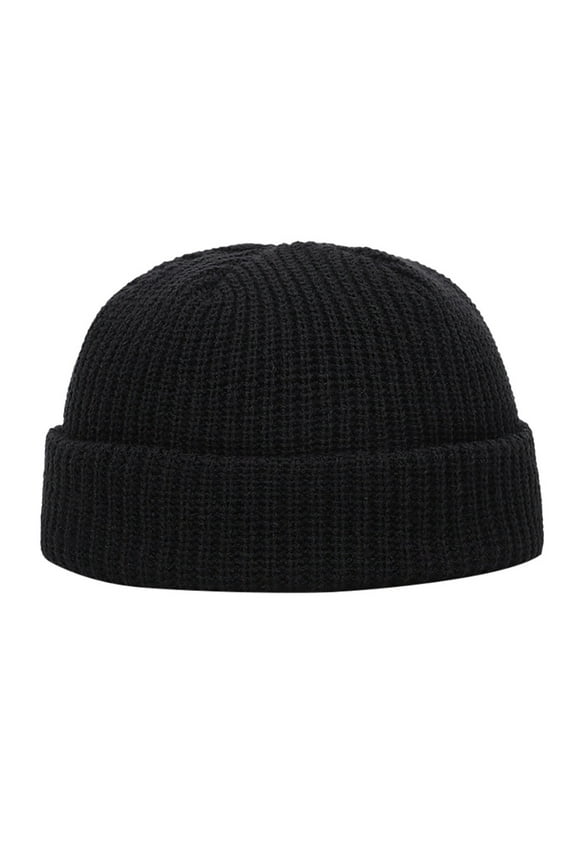 Clearance! Yajing Snapback Hats for Men Baseball Caps Men Fashion Unisex Keep Warm Winter Casual Knitted Hat Wool Hemming Hat Ski Hat One Size Black
