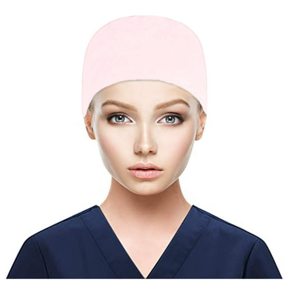 Clothing 2025 Yajing Baseball Caps Men Scrub Cap with Buttons Bouffant Hat with Sweatband for Womens and Mens One Size Pink