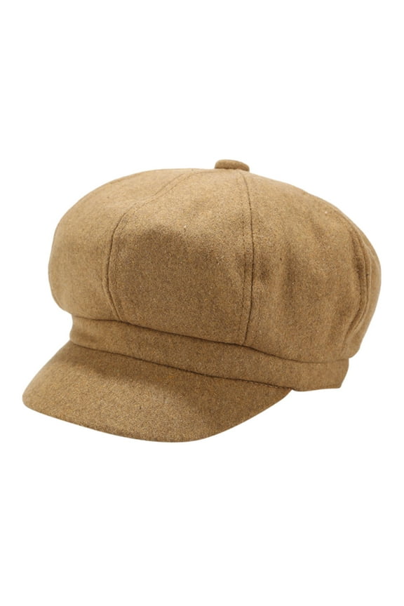 Clearance! Yajing Sun Visors for Women Vintage Women Winter Solid Hat Beret Cap Korean Painter Newsboy Berets One Size Brown
