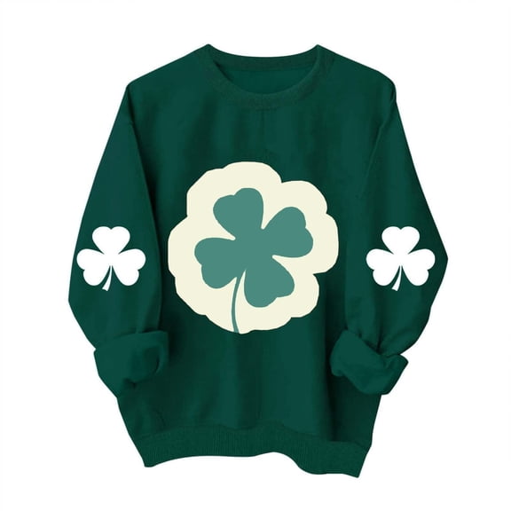 Clothing! Yajing Sweatshirt for Women St Patricks Day Shirt Women Lucky Shamrock St Patrick Sweatshirts Crewneck Oversized Long Sleeve Shirts S Yellow