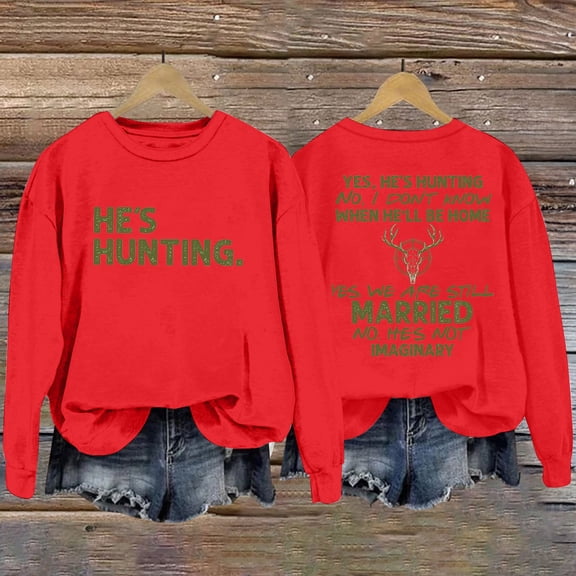 Clothing 2025 Yajing Sweatshirt for Women Women's Fashionable Casual Fun Santa Head Printed Round Neck Top Hoodless Sweatshirt Oversized Sweatshirt for Women Red Xxl