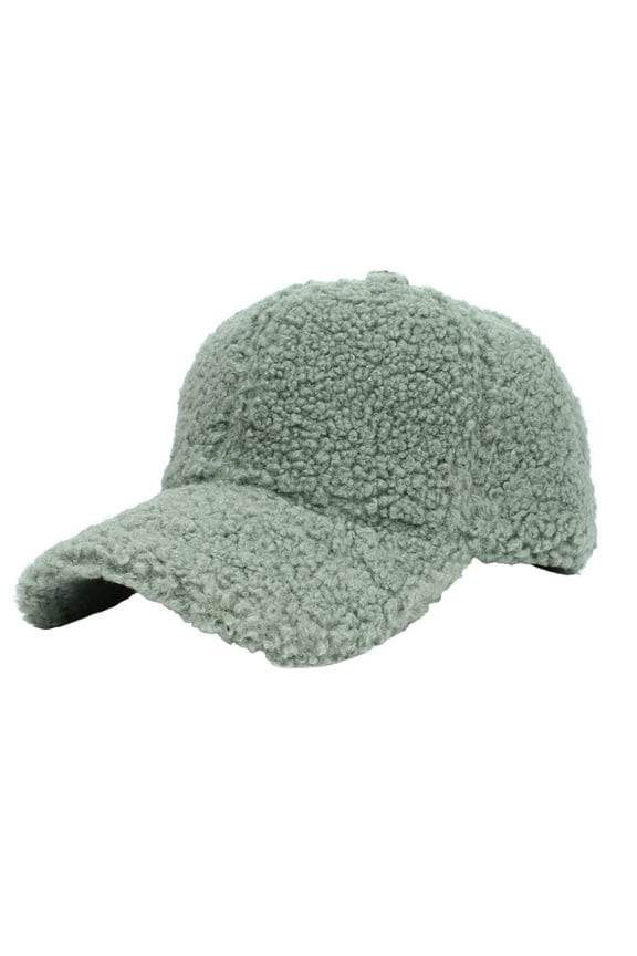 Clothing 2025 Yajing Womens Baseball Caps Green One Size Faux Lamb Wool Baseball Cap for Men Women Teddy Fleece Sports Hats Warm Winter Outdoor Travel Gift