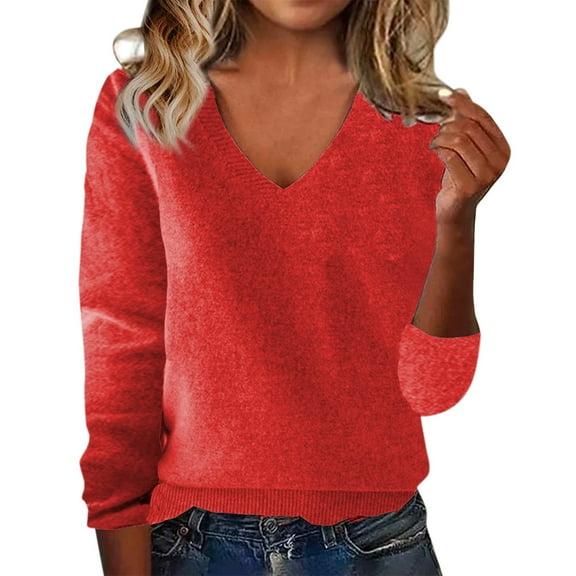 Clearance! Yajing Womens Pullover Sweaters Women's Pullover Sweaters Ladies Sweater Spring and Autumn One Word Shoulder Exposed Shoulder Hood Jacket Sweater Xxl Red