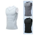 thumbnail image 1 of Deals Yieetim Gray Muscle Shirts for Men, Compression Shirt Quickly Dry Sleeveles Shaping Vests, Summer Cool Body Shaper Tank Top Shaping Sleeveless Shirt, Gym Athletic Workout Tank Top, 1 of 4