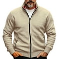 Clearance! Yigetop Jackets for Men Men's Cardigan Sweater Zip Sweater