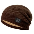 thumbnail image 1 of Yigetop Beanies Women Men's and Women's Woolen Knitted Hats with Thick Winter Warm Head Circumference Knit Hats for Women Coffee One Size, 1 of 2