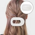 Clearance! Yiqing Barrettes Medium Flat Round Clip Strong Grip Bendable