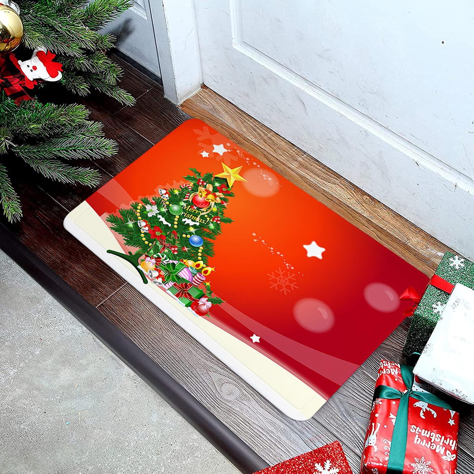Clearance!Ymkly Christmas Decorations,Christmas Printed Floor Mat Entry