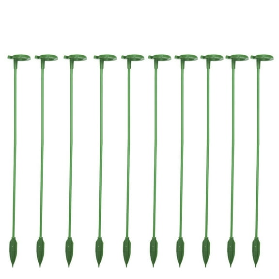 Clearance! Ynlkorvg Plant Hangers 10 Pack Plant Support Stakes Upgrade Plant Support Garden Stakes Single Plant Stem Flower Support Rod with Support Planting & Gardening Green