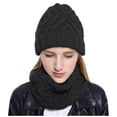 thumbnail image 1 of Clearance!Yoodem,,Hat and Scarf Set for Women,Beanie for Women,Women'S Hat Knit Cap Scarves with Circle Snow Winter,Winter Hat,Black, 1 of 6