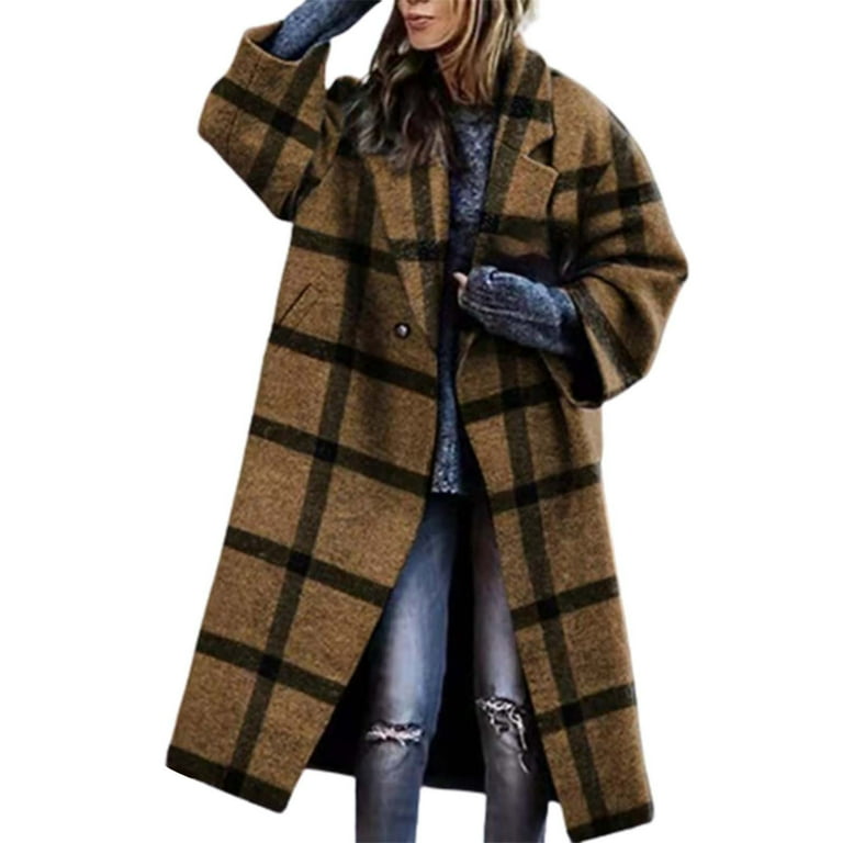 Clearance! Yoodem Trench Coat for Women 2025 Overcoat Thickened